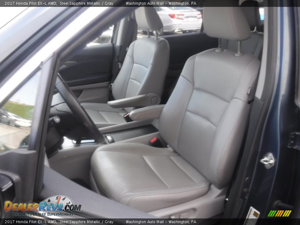 2017 Honda Pilot EX-L AWD Steel Sapphire Metallic / Gray Photo #17