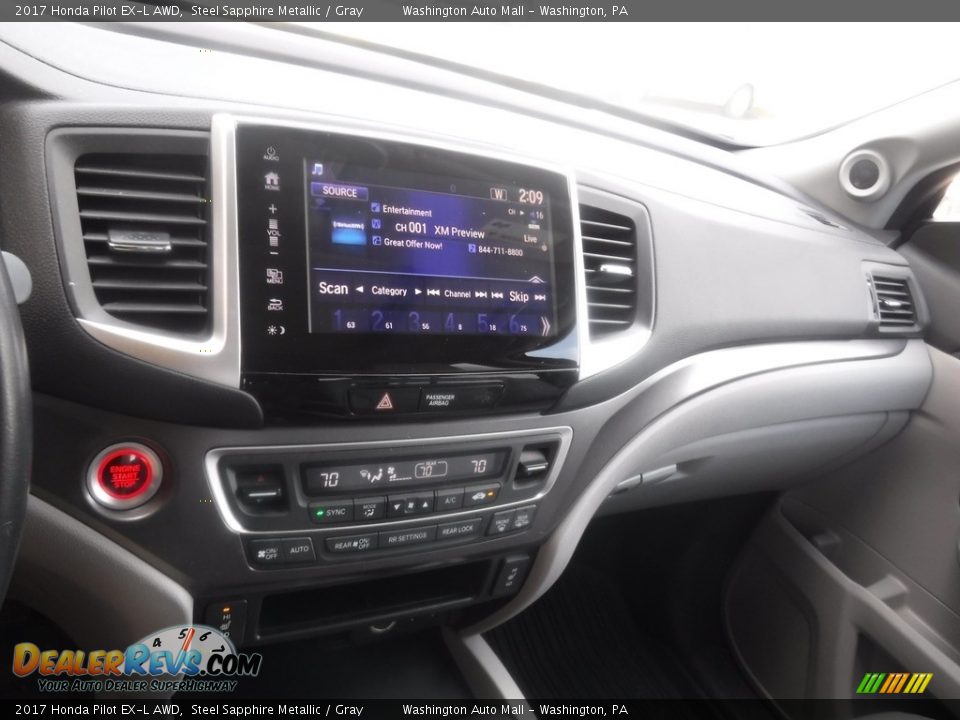 2017 Honda Pilot EX-L AWD Steel Sapphire Metallic / Gray Photo #19