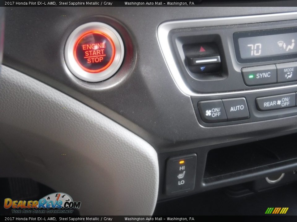 2017 Honda Pilot EX-L AWD Steel Sapphire Metallic / Gray Photo #20