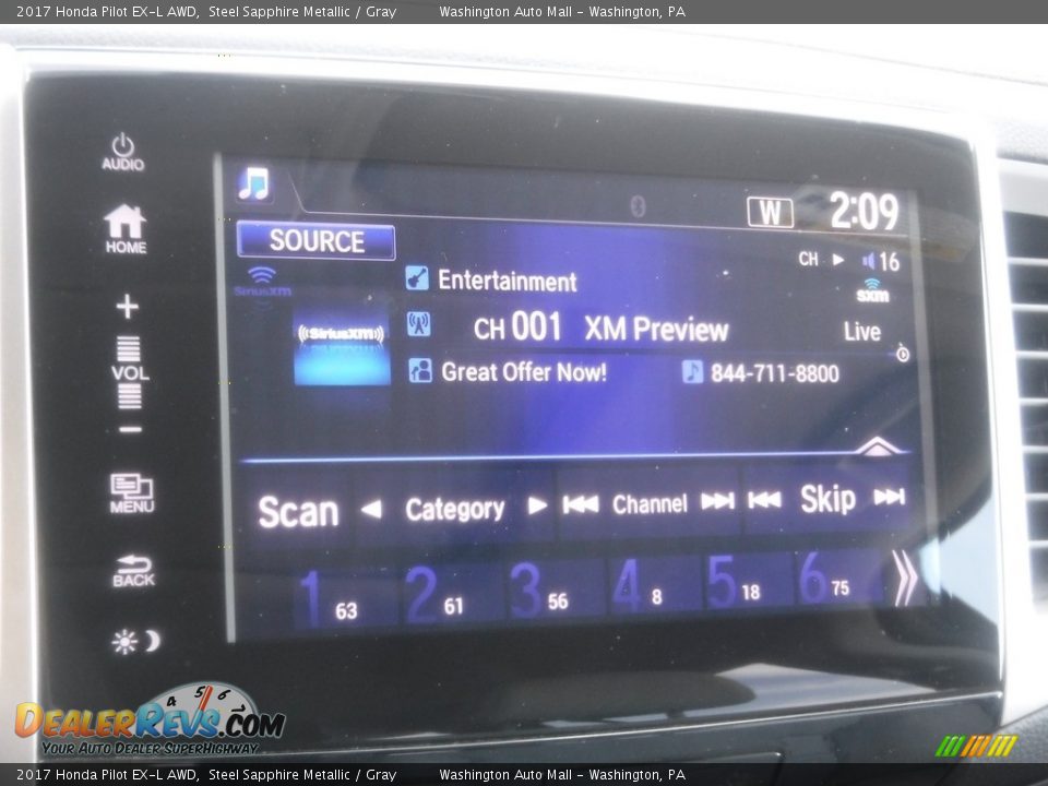 2017 Honda Pilot EX-L AWD Steel Sapphire Metallic / Gray Photo #21