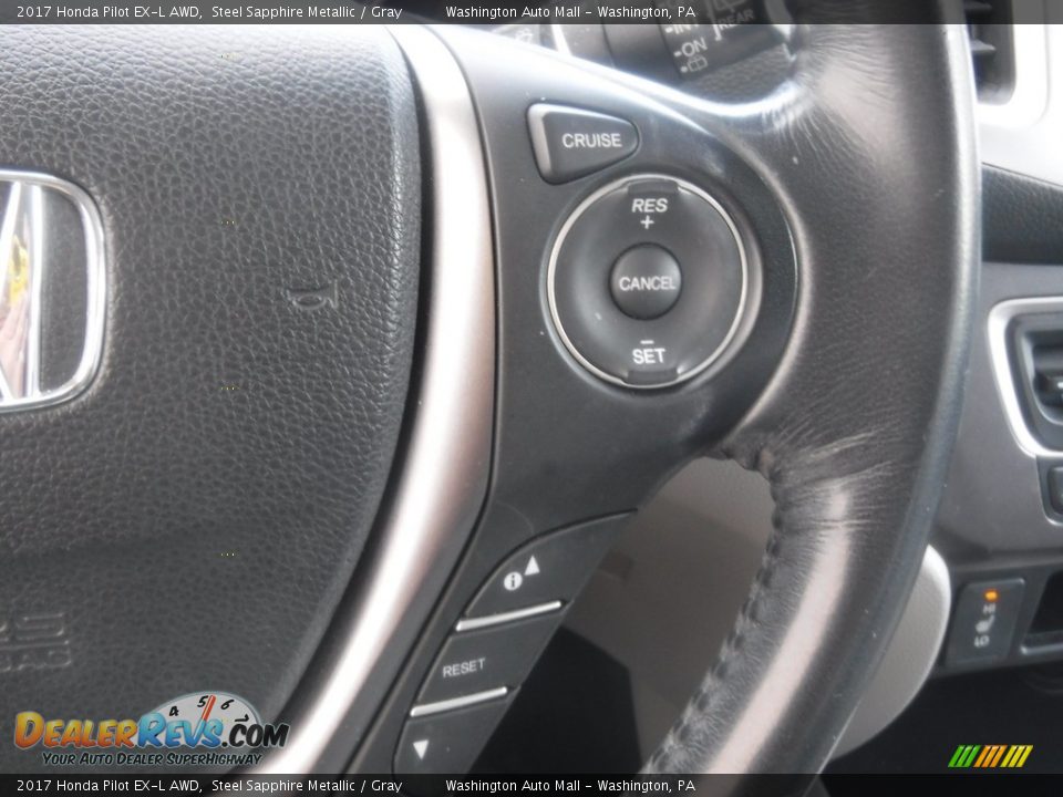 2017 Honda Pilot EX-L AWD Steel Sapphire Metallic / Gray Photo #27
