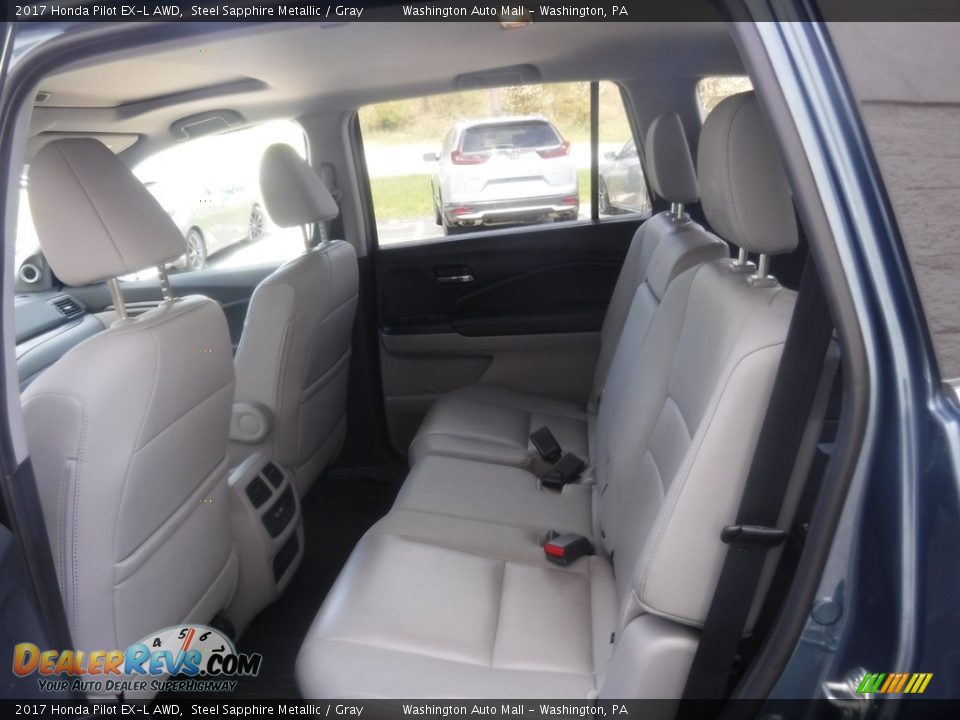 2017 Honda Pilot EX-L AWD Steel Sapphire Metallic / Gray Photo #30