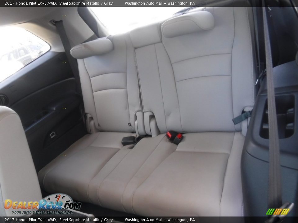 2017 Honda Pilot EX-L AWD Steel Sapphire Metallic / Gray Photo #31