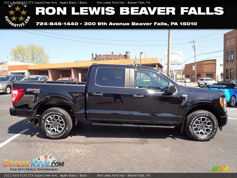 2021 Ford F150 STX SuperCrew 4x4 Agate Black / Black Photo #1