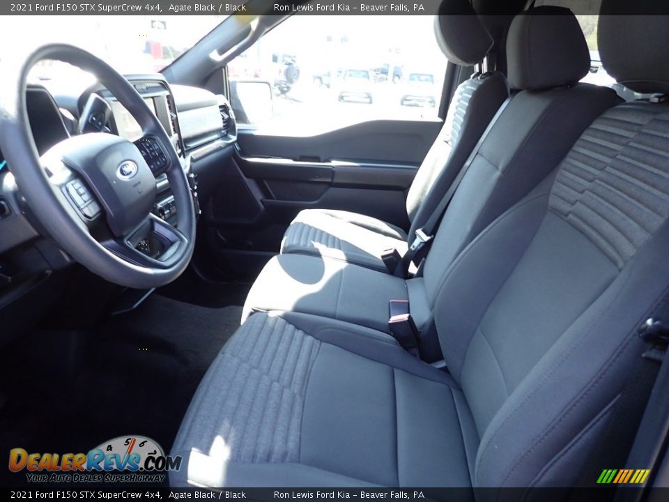2021 Ford F150 STX SuperCrew 4x4 Agate Black / Black Photo #14