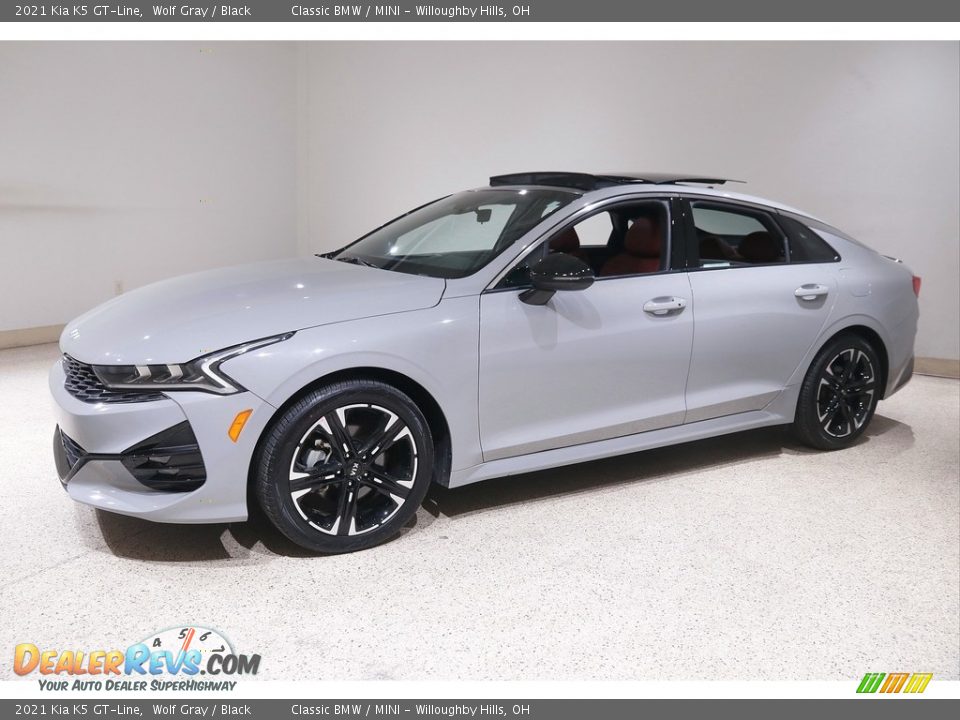 2021 Kia K5 GT-Line Wolf Gray / Black Photo #3