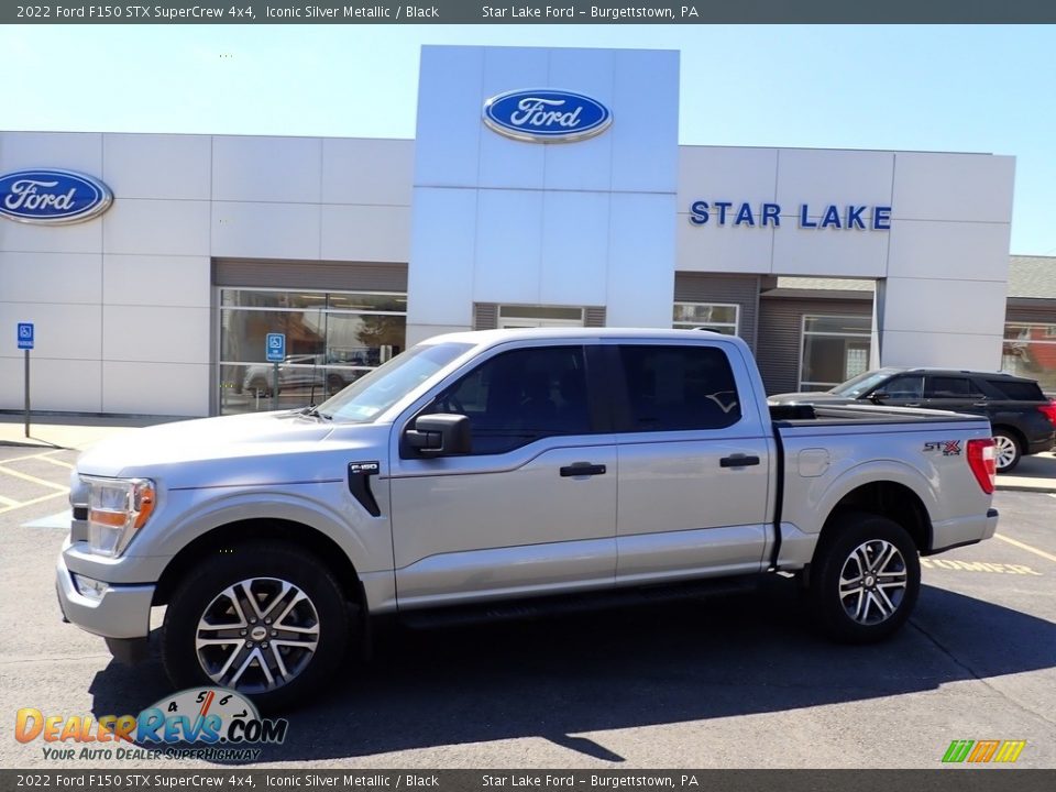 2022 Ford F150 STX SuperCrew 4x4 Iconic Silver Metallic / Black Photo #1