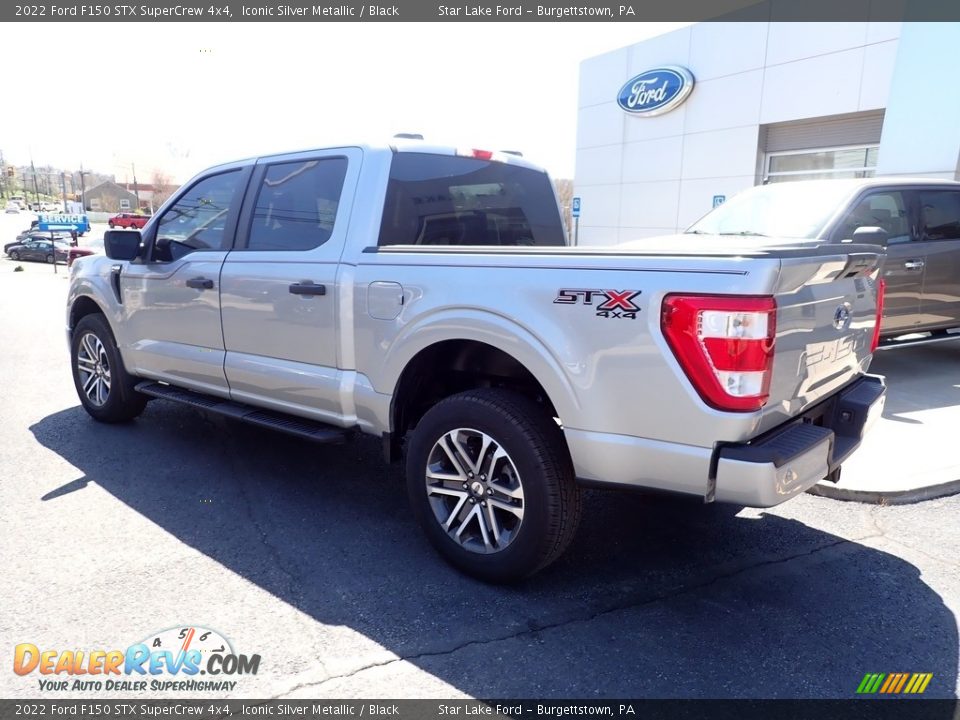 2022 Ford F150 STX SuperCrew 4x4 Iconic Silver Metallic / Black Photo #3