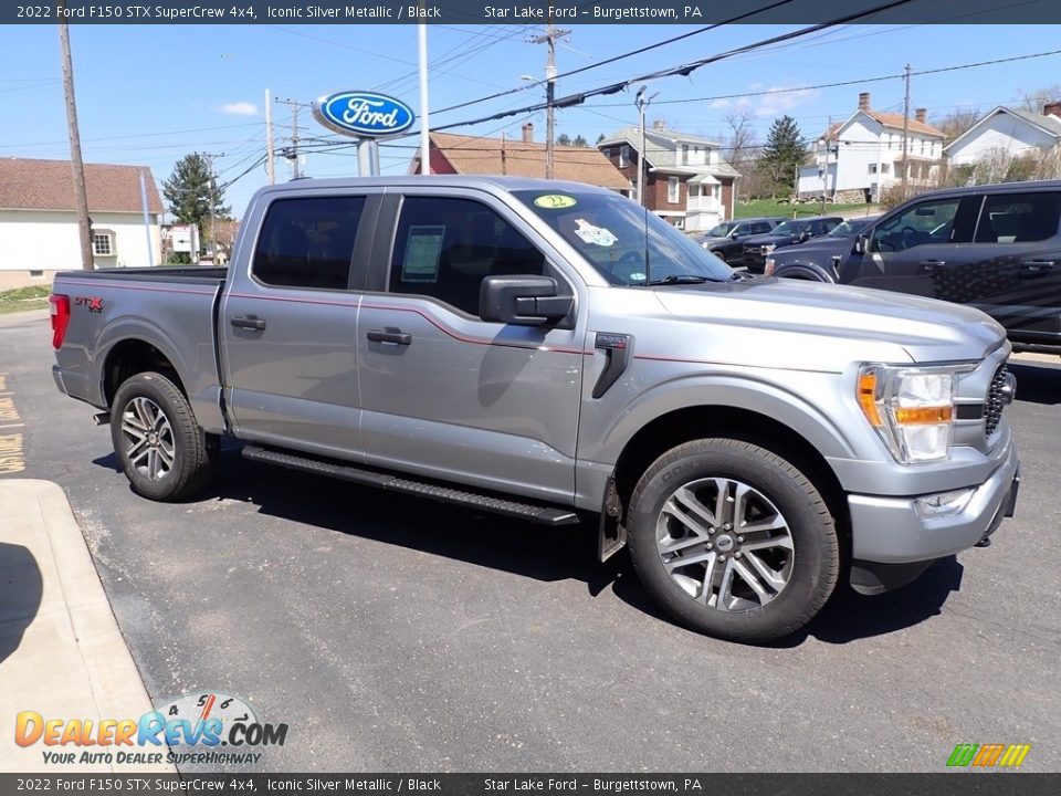 2022 Ford F150 STX SuperCrew 4x4 Iconic Silver Metallic / Black Photo #6