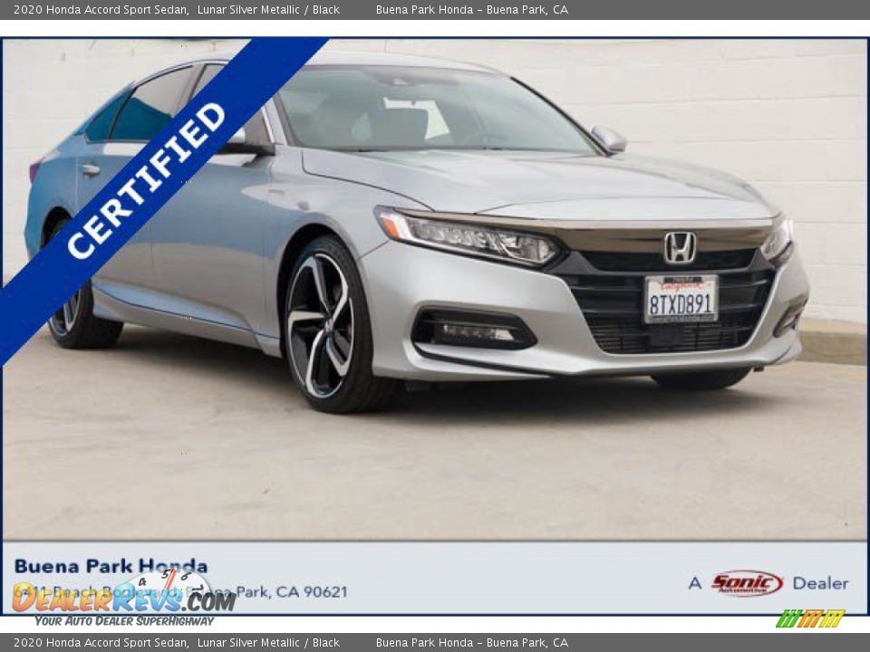 2020 Honda Accord Sport Sedan Lunar Silver Metallic / Black Photo #1