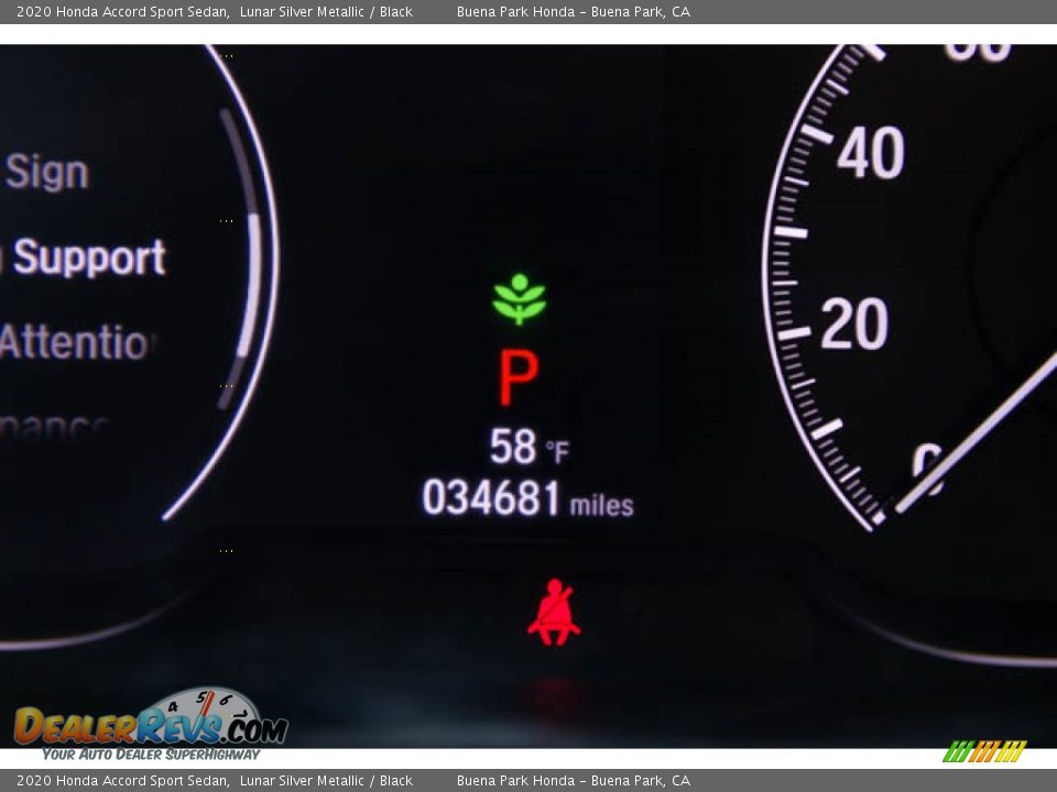 2020 Honda Accord Sport Sedan Lunar Silver Metallic / Black Photo #6
