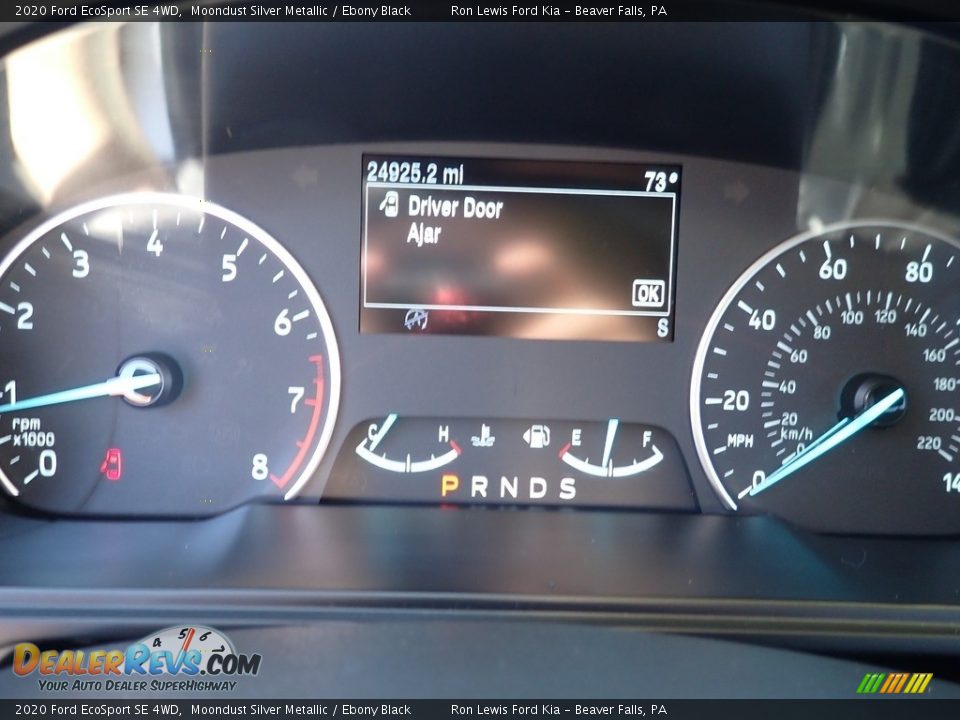 2020 Ford EcoSport SE 4WD Moondust Silver Metallic / Ebony Black Photo #16