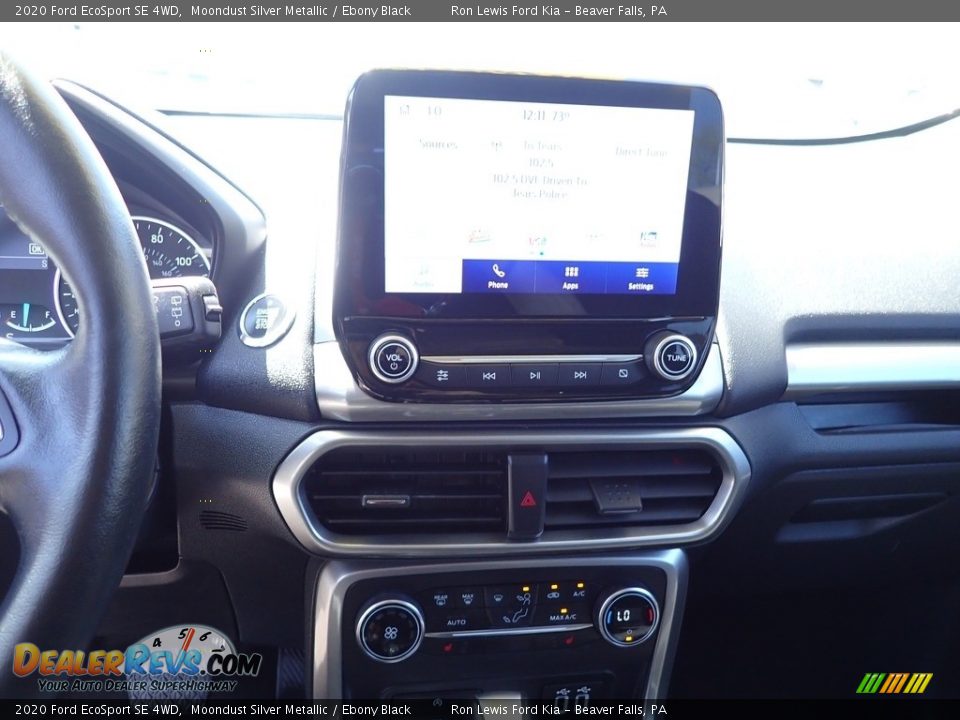 2020 Ford EcoSport SE 4WD Moondust Silver Metallic / Ebony Black Photo #17