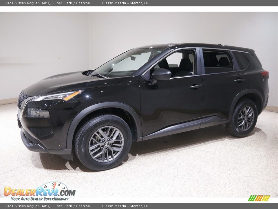 2021 Nissan Rogue S AWD Super Black / Charcoal Photo #3