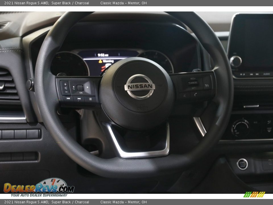 2021 Nissan Rogue S AWD Super Black / Charcoal Photo #7