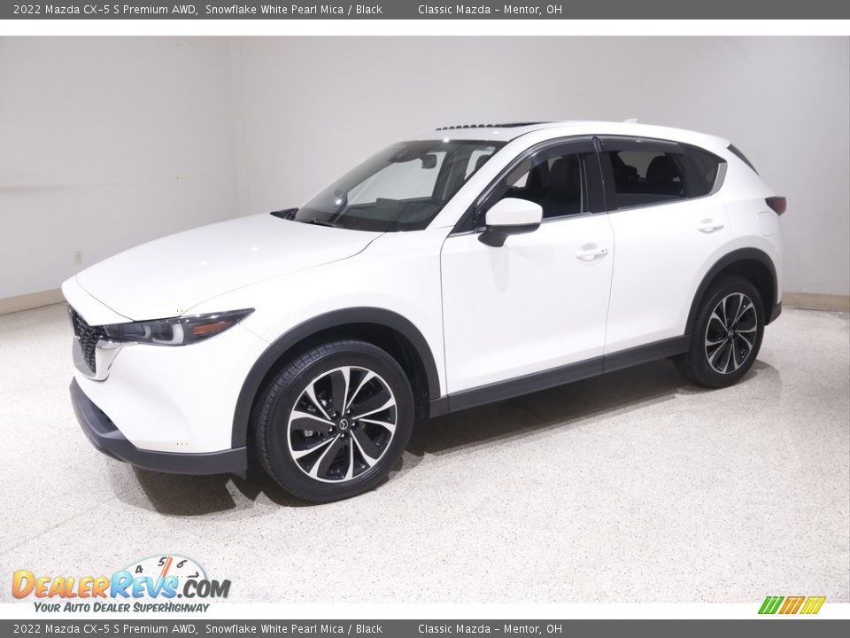 2022 Mazda CX-5 S Premium AWD Snowflake White Pearl Mica / Black Photo #3