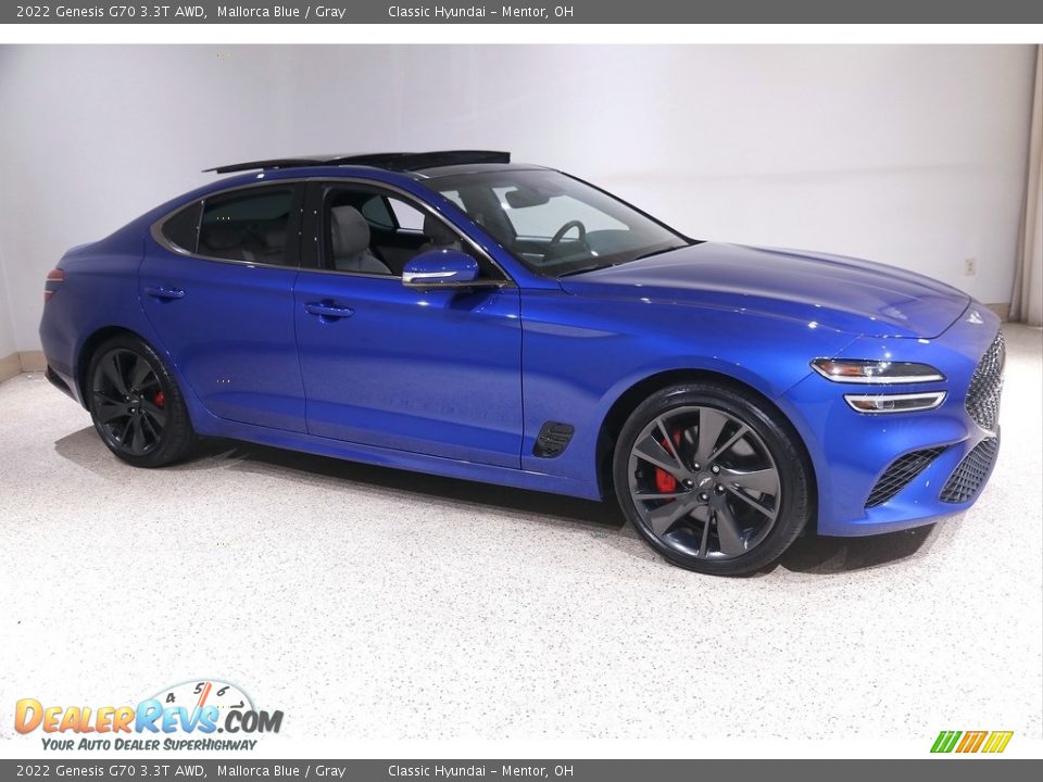 Mallorca Blue 2022 Genesis G70 3.3T AWD Photo #1