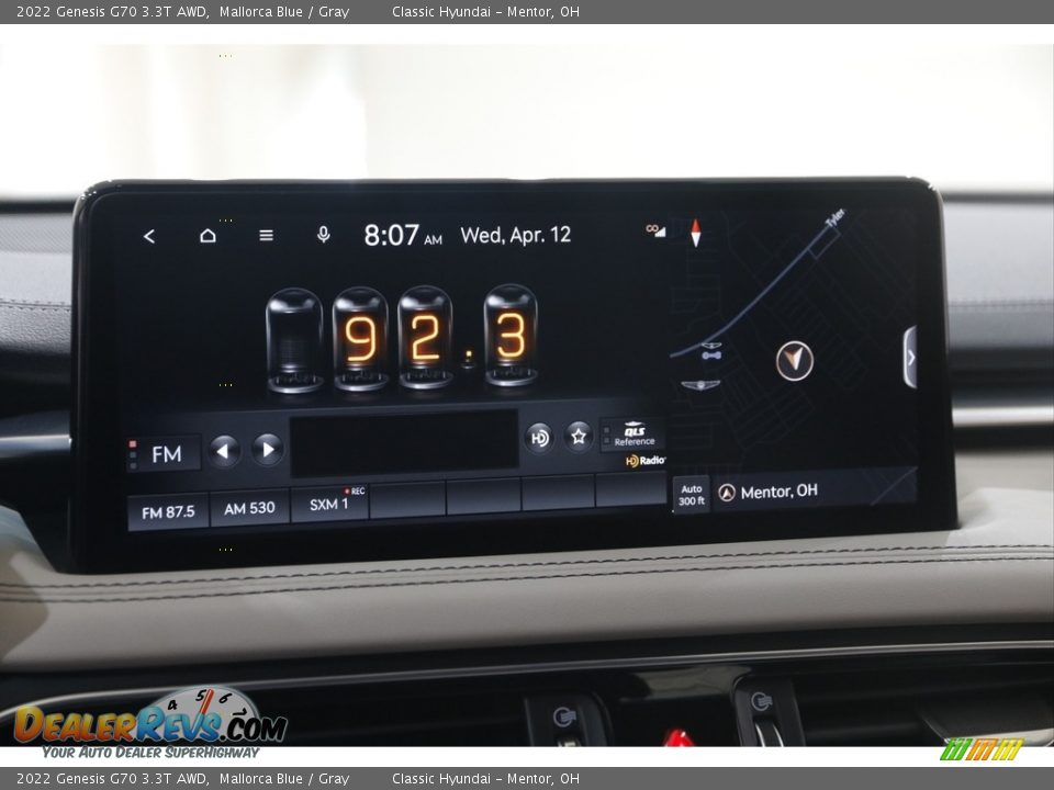 2022 Genesis G70 3.3T AWD Mallorca Blue / Gray Photo #11