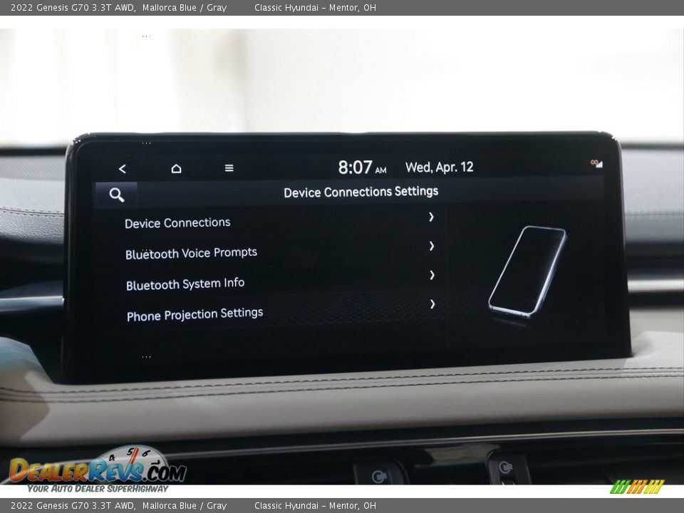 2022 Genesis G70 3.3T AWD Mallorca Blue / Gray Photo #12