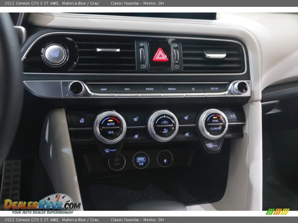 2022 Genesis G70 3.3T AWD Mallorca Blue / Gray Photo #14
