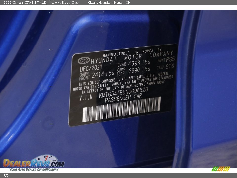 Genesis Color Code PS5 Mallorca Blue