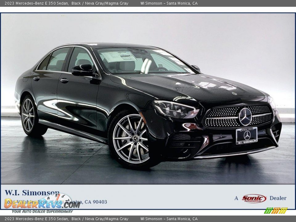 2023 Mercedes-Benz E 350 Sedan Black / Neva Gray/Magma Gray Photo #1