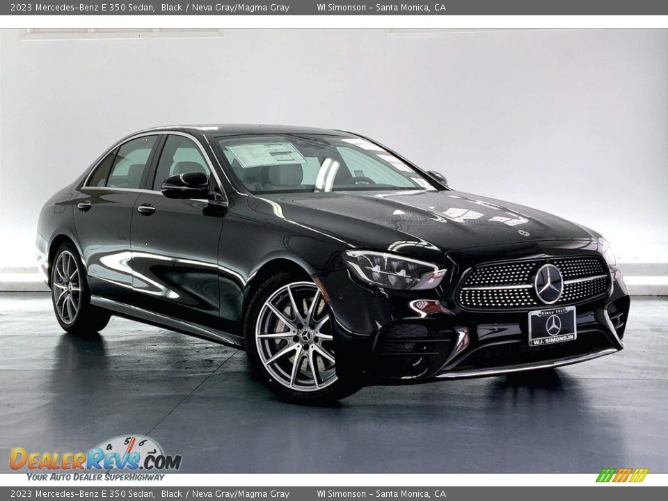 2023 Mercedes-Benz E 350 Sedan Black / Neva Gray/Magma Gray Photo #12