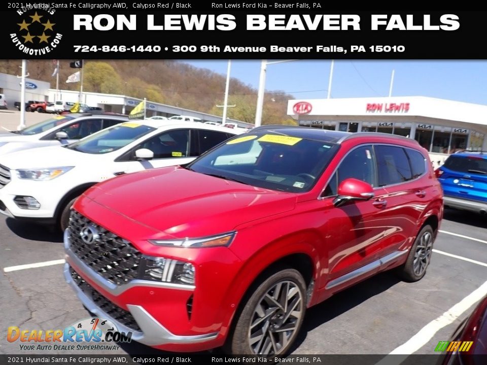 2021 Hyundai Santa Fe Calligraphy AWD Calypso Red / Black Photo #1
