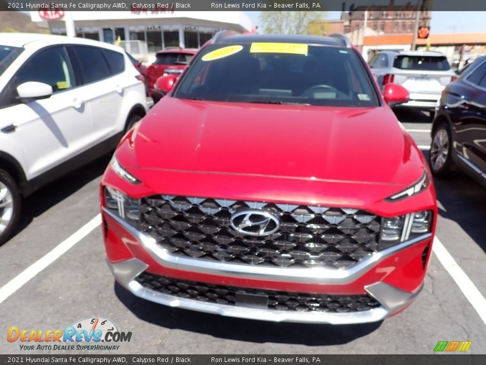 2021 Hyundai Santa Fe Calligraphy AWD Calypso Red / Black Photo #2