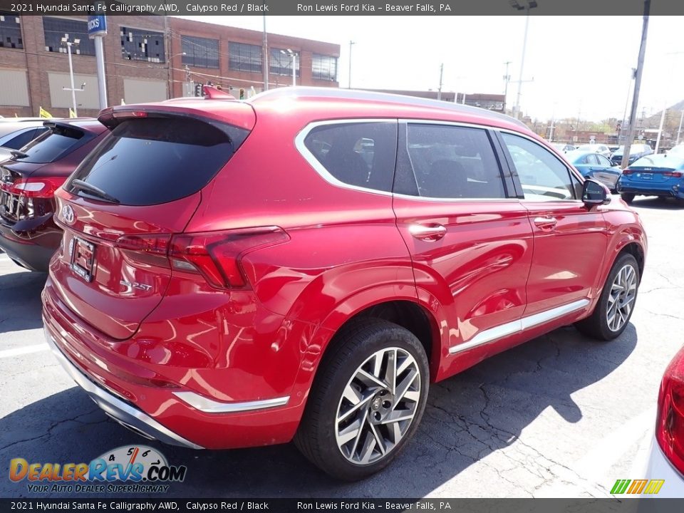 Calypso Red 2021 Hyundai Santa Fe Calligraphy AWD Photo #4