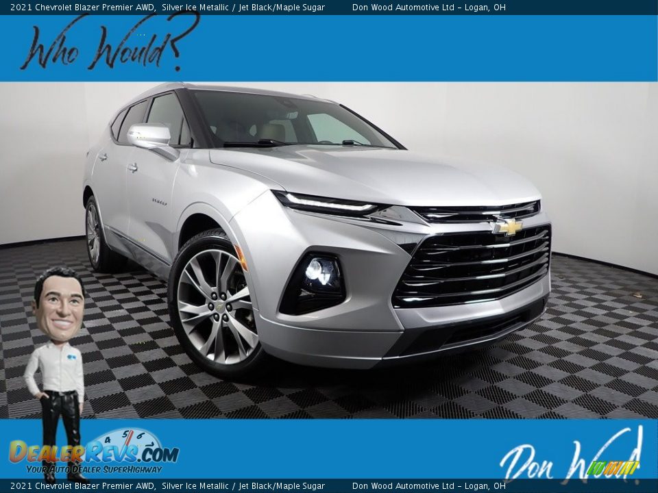2021 Chevrolet Blazer Premier AWD Silver Ice Metallic / Jet Black/Maple Sugar Photo #1