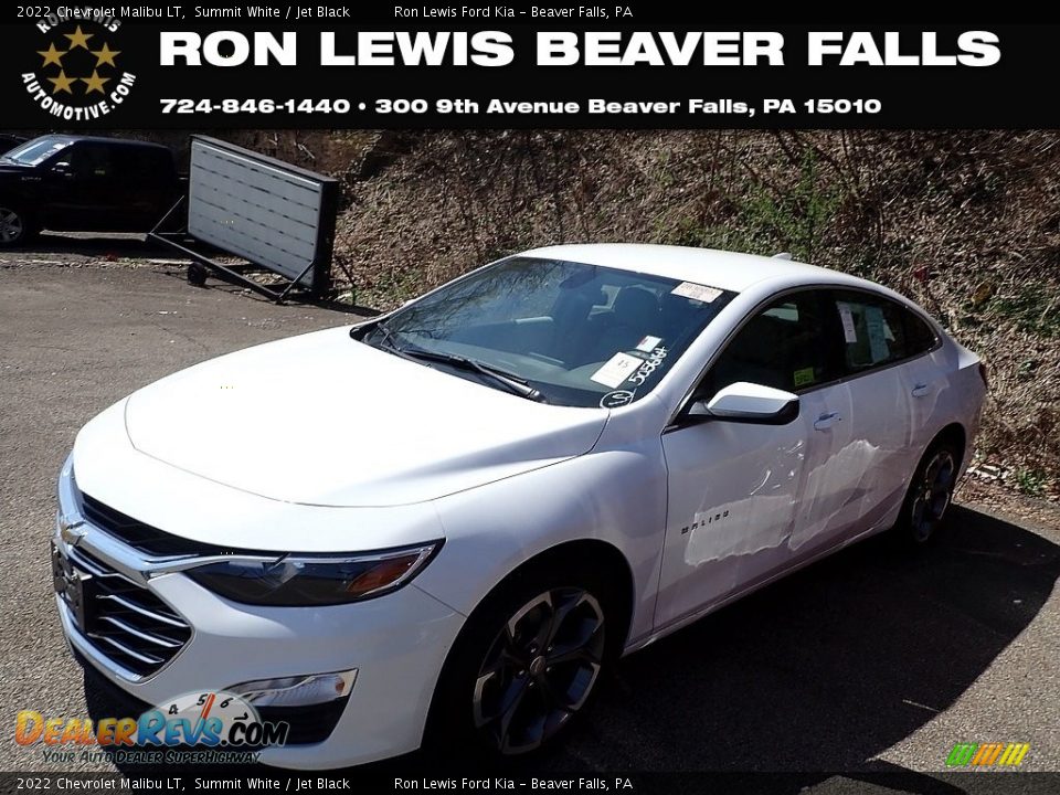 2022 Chevrolet Malibu LT Summit White / Jet Black Photo #1