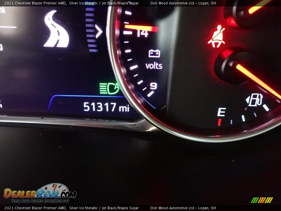 2021 Chevrolet Blazer Premier AWD Silver Ice Metallic / Jet Black/Maple Sugar Photo #36