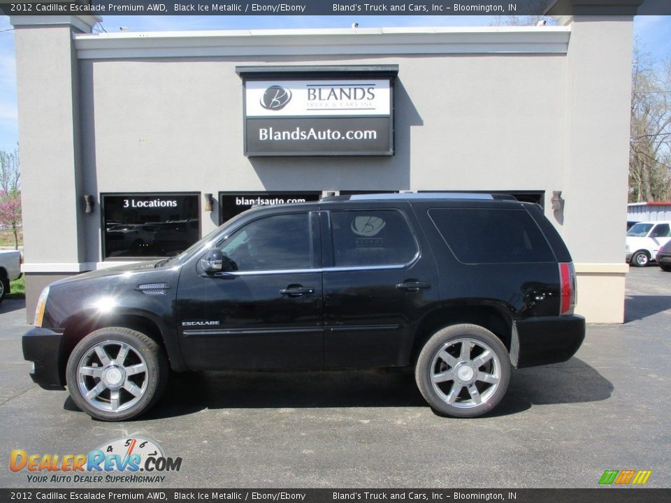 2012 Cadillac Escalade Premium AWD Black Ice Metallic / Ebony/Ebony Photo #1