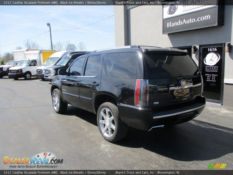 2012 Cadillac Escalade Premium AWD Black Ice Metallic / Ebony/Ebony Photo #3