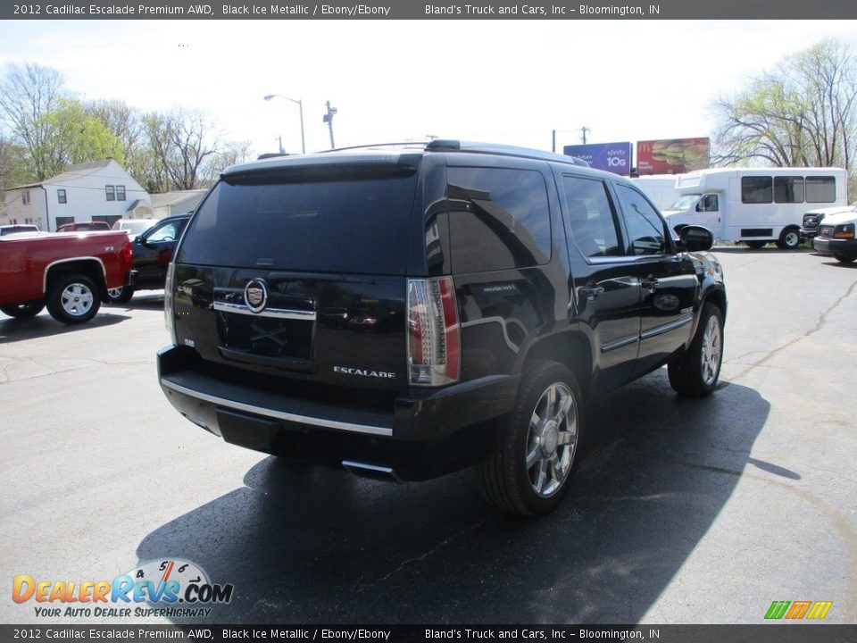 2012 Cadillac Escalade Premium AWD Black Ice Metallic / Ebony/Ebony Photo #4