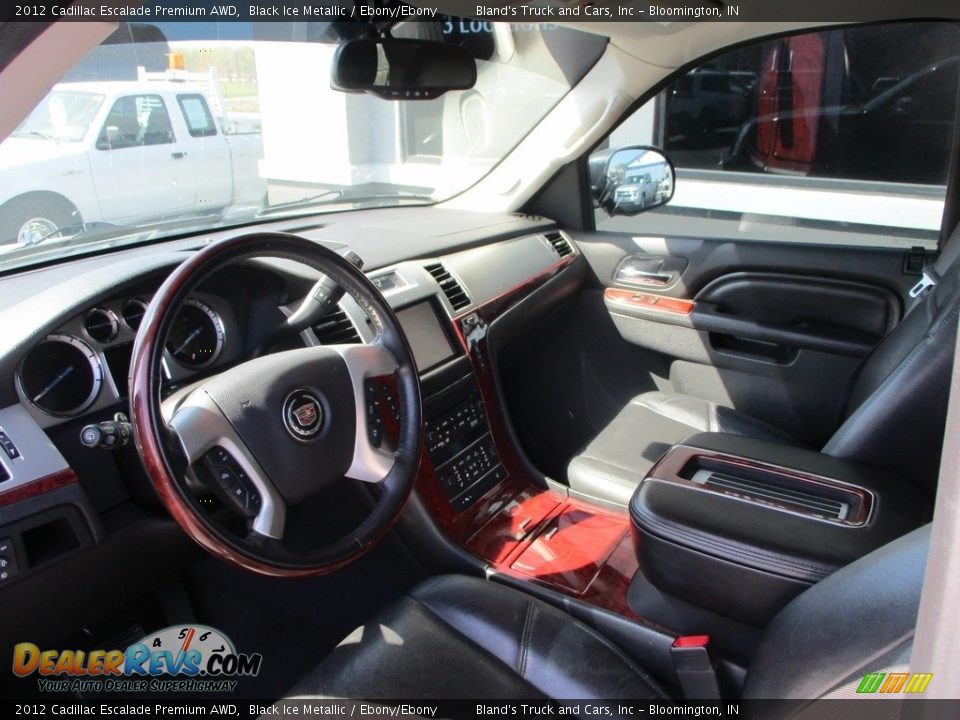 2012 Cadillac Escalade Premium AWD Black Ice Metallic / Ebony/Ebony Photo #7