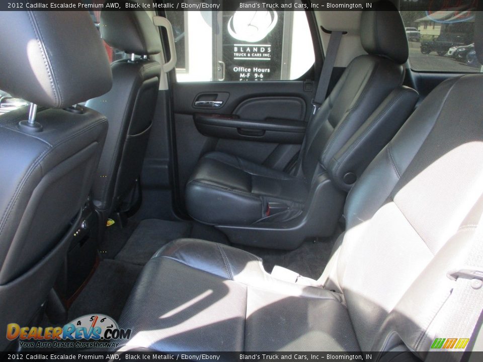 2012 Cadillac Escalade Premium AWD Black Ice Metallic / Ebony/Ebony Photo #23