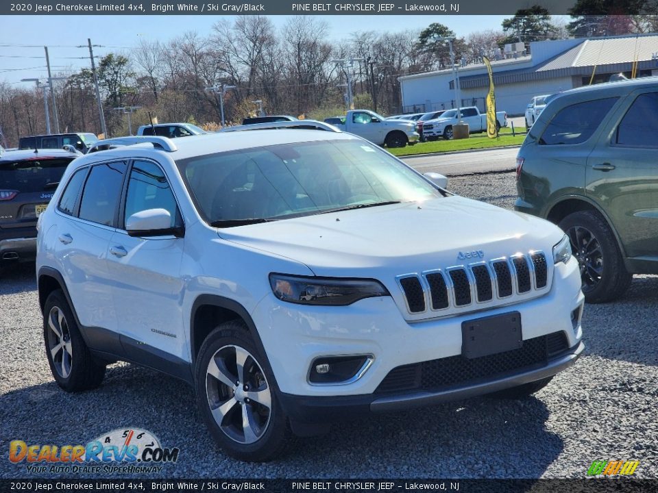 2020 Jeep Cherokee Limited 4x4 Bright White / Ski Gray/Black Photo #3