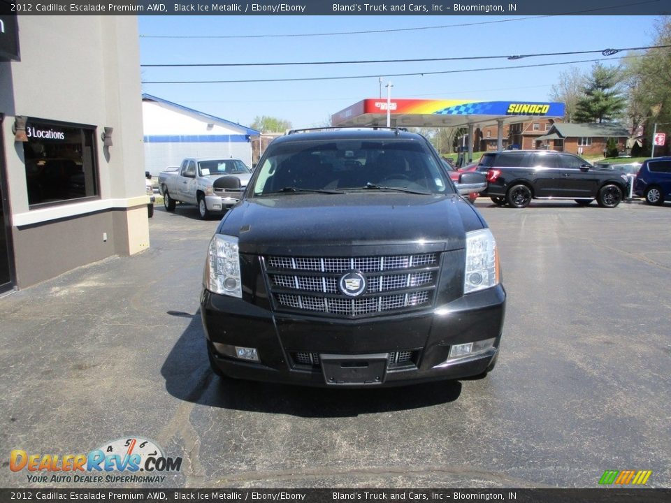 2012 Cadillac Escalade Premium AWD Black Ice Metallic / Ebony/Ebony Photo #28