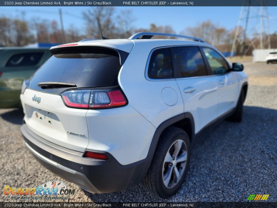 2020 Jeep Cherokee Limited 4x4 Bright White / Ski Gray/Black Photo #8