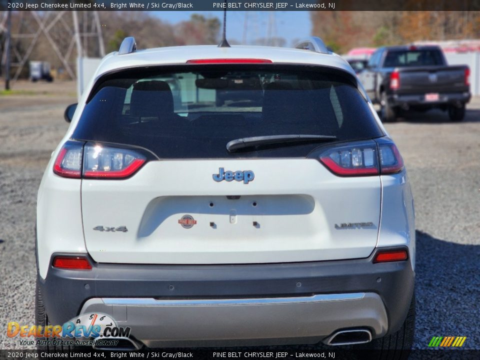 2020 Jeep Cherokee Limited 4x4 Bright White / Ski Gray/Black Photo #9