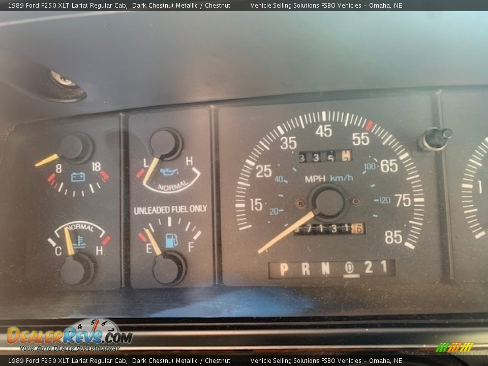 1989 Ford F250 XLT Lariat Regular Cab Gauges Photo #3