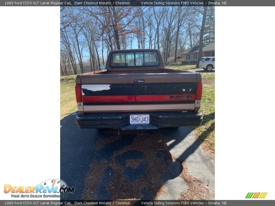 1989 Ford F250 XLT Lariat Regular Cab Dark Chestnut Metallic / Chestnut Photo #5