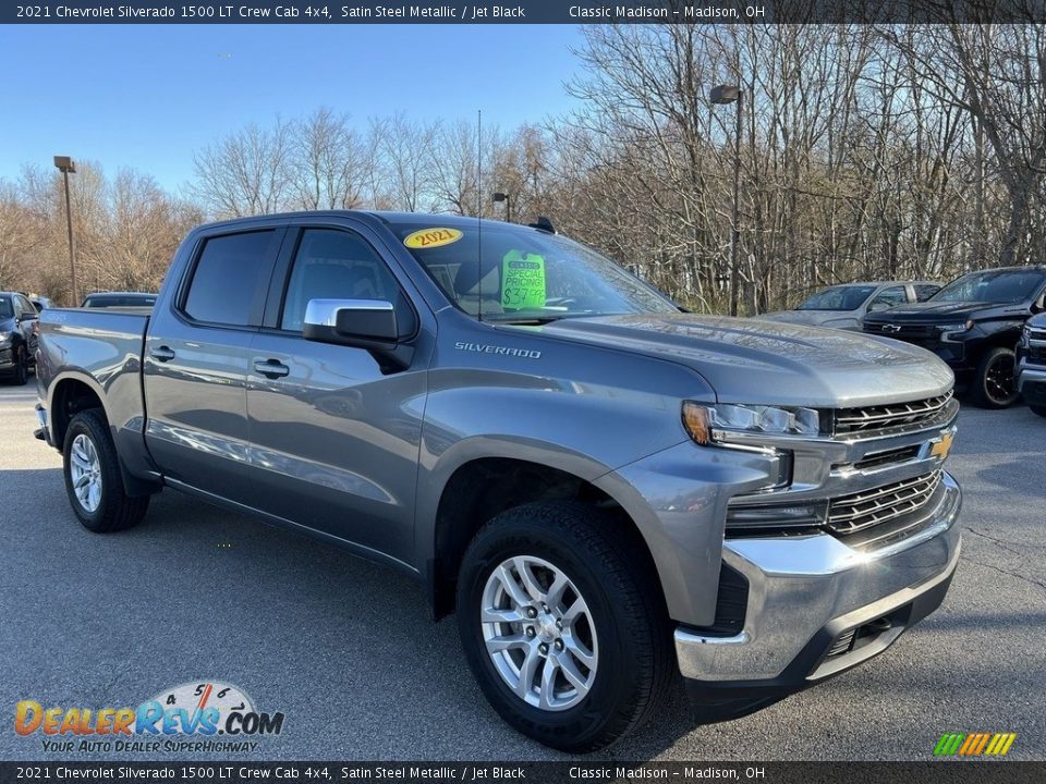 2021 Chevrolet Silverado 1500 LT Crew Cab 4x4 Satin Steel Metallic / Jet Black Photo #4