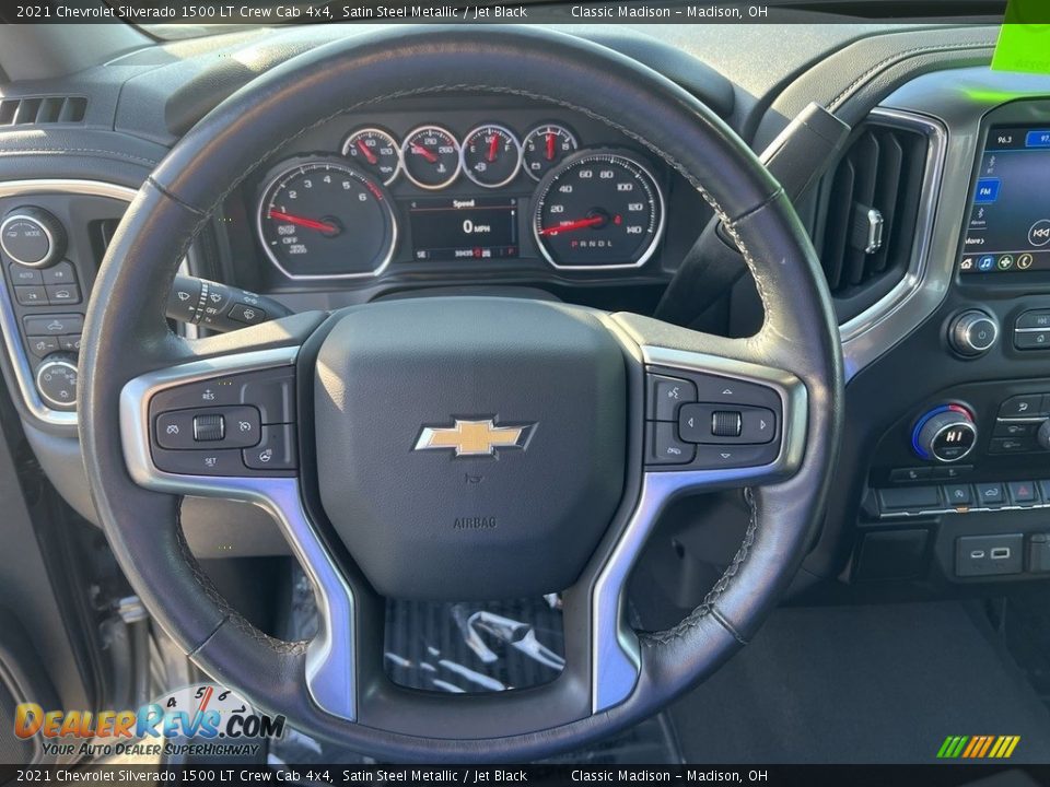 2021 Chevrolet Silverado 1500 LT Crew Cab 4x4 Satin Steel Metallic / Jet Black Photo #9