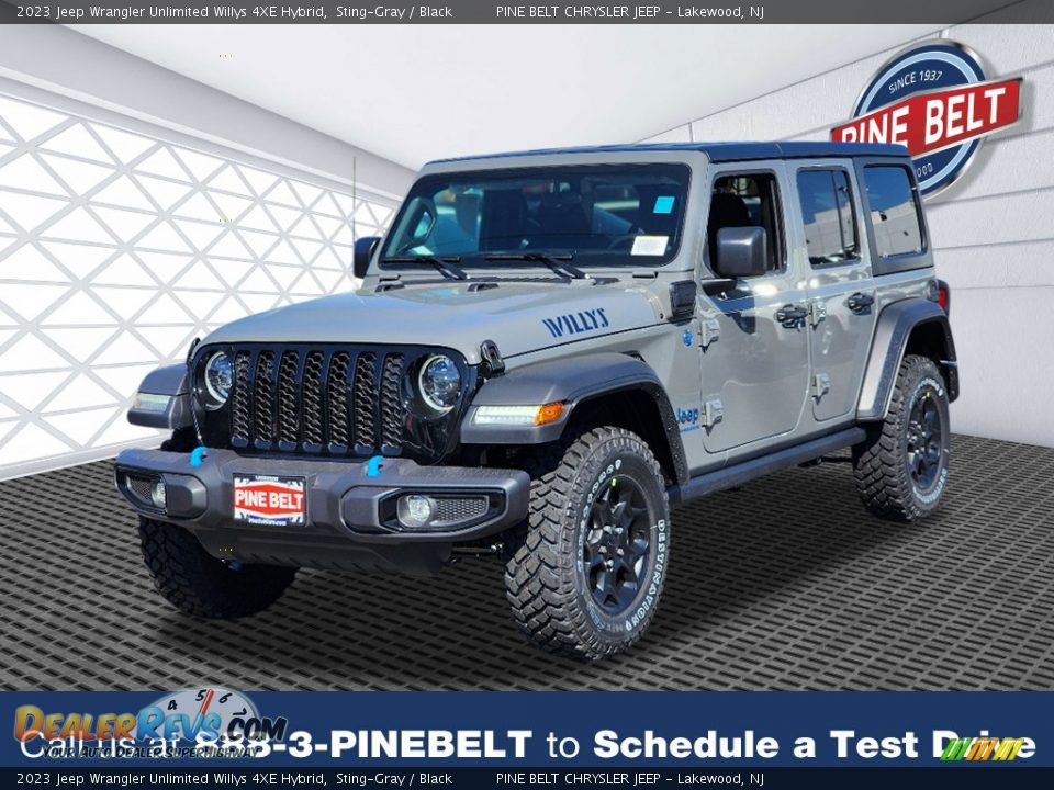 2023 Jeep Wrangler Unlimited Willys 4XE Hybrid Sting-Gray / Black Photo #1