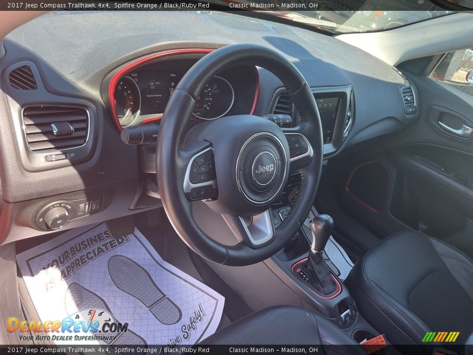 2017 Jeep Compass Trailhawk 4x4 Spitfire Orange / Black/Ruby Red Photo #4