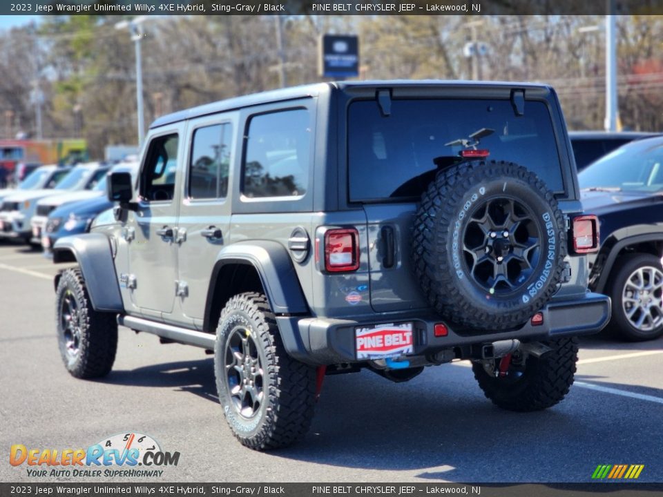 2023 Jeep Wrangler Unlimited Willys 4XE Hybrid Sting-Gray / Black Photo #4