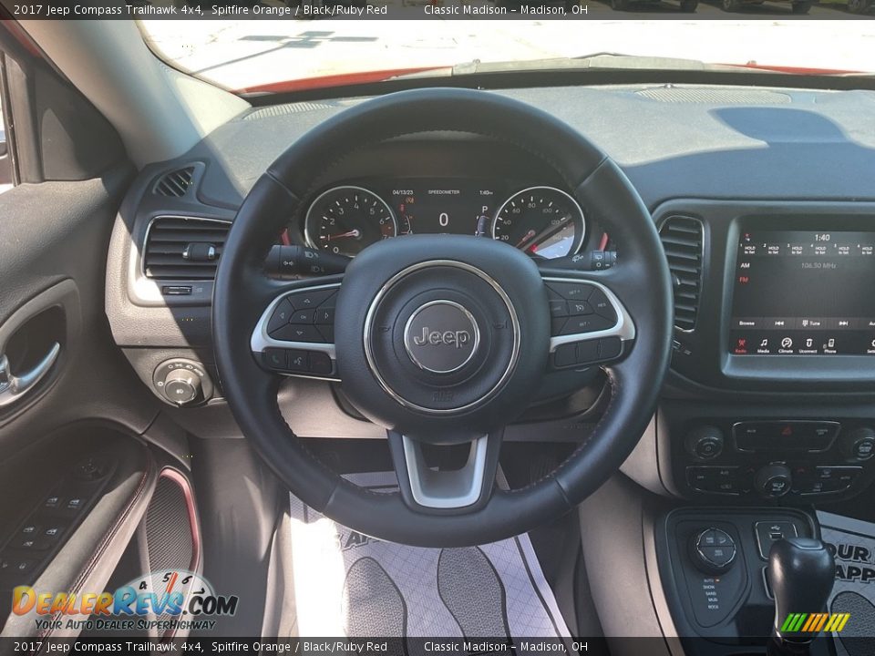 2017 Jeep Compass Trailhawk 4x4 Spitfire Orange / Black/Ruby Red Photo #5